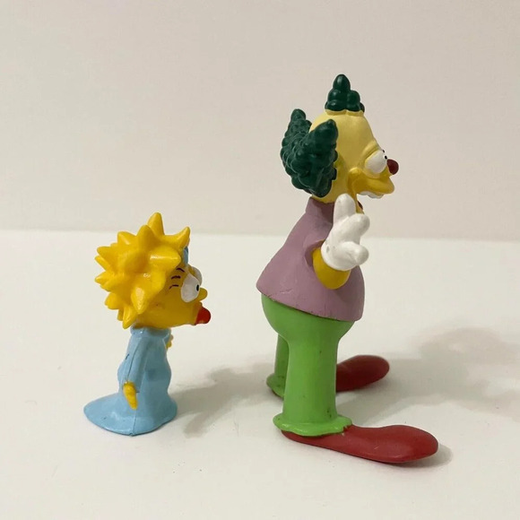 Lot of 6 The Simpsons Toys Keychains Bart Krusty the Clown Maggie Groundskeeper - Picture 16 of 16